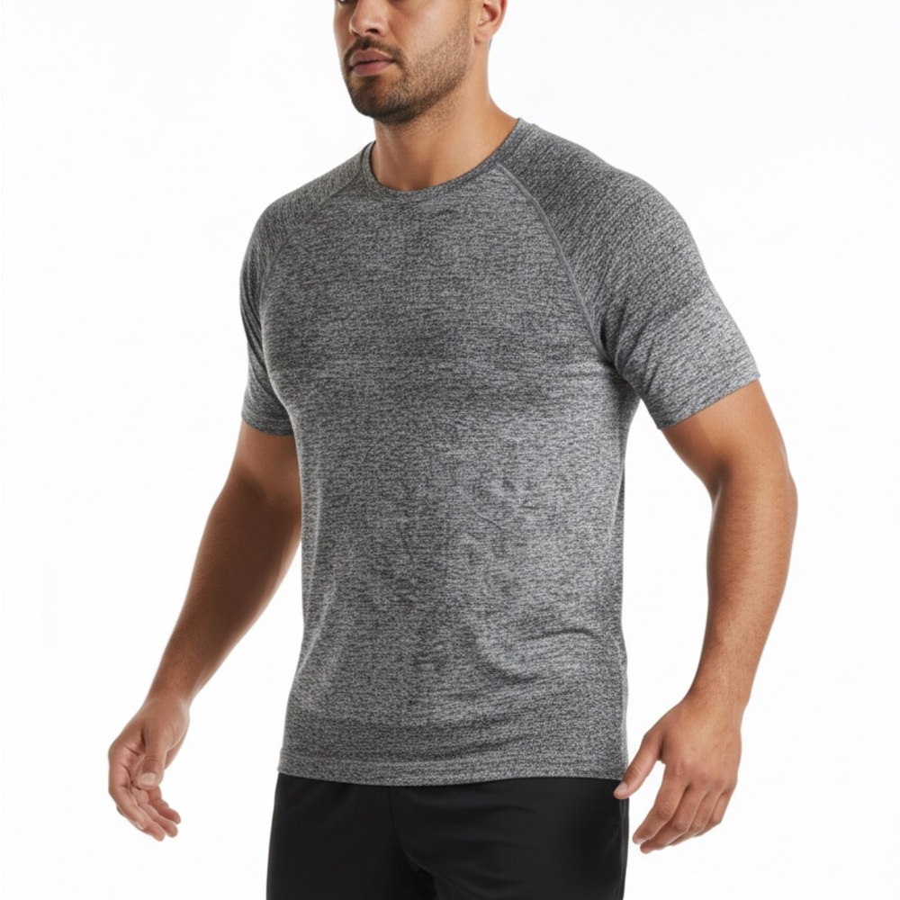 Tek Gear Men's XXL Gray Seamless Dry Tek Performance Training T-Shirt